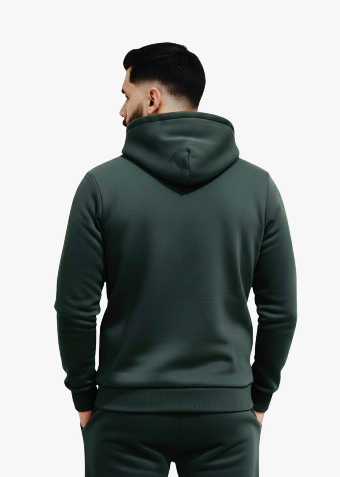 Men’s Premium Winter Full-Zip Hoodie Tracksuit Set - Sage Green