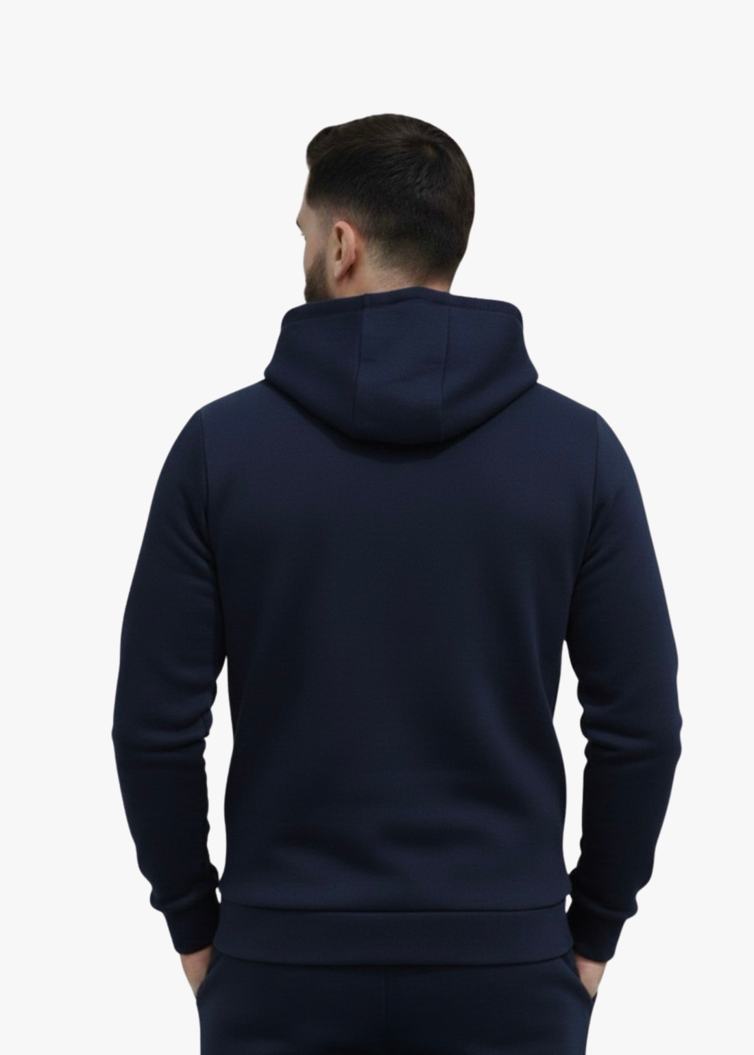 Men’s Premium Winter Full-Zip Hoodie Tracksuit Set - Navy Blue